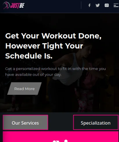 Justbe Fit - African Script client project