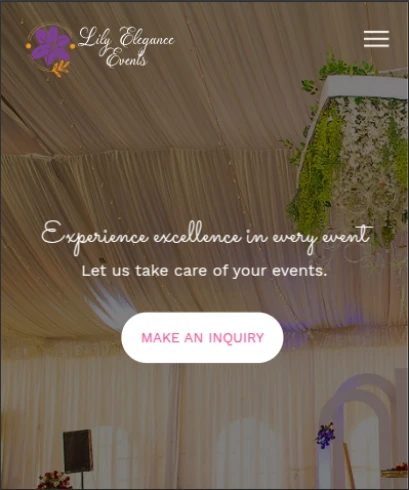 Lily Elegance Events - African Script client project