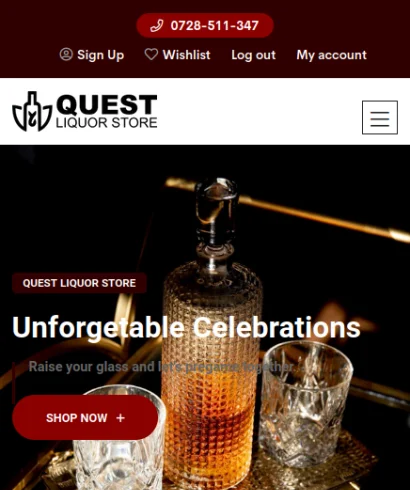 Quest Liquor Store - African Script client project